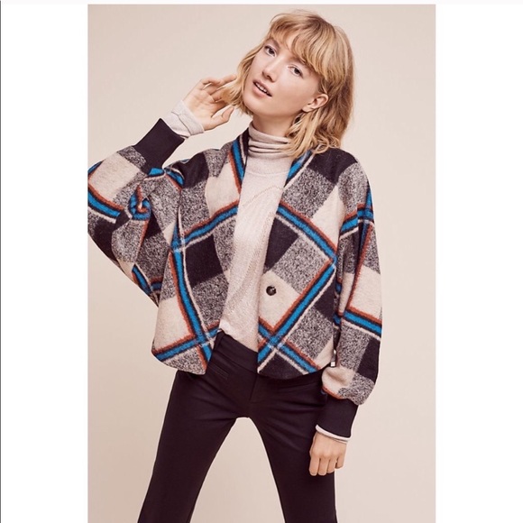 Anthropologie Jackets & Blazers - Anthropolgie Cartonnier Plaid Jacket. Wool blend